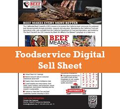 foodservice digital sell sheet image