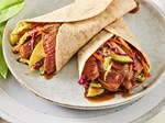 Mu-Shu Steak and apple wraps